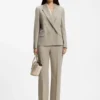 Regular-fit blazer in melange virgin wool