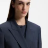 Regular-fit blazer in melange virgin wool