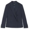 Regular-fit blazer in melange virgin wool