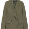 Regular-fit blazer in pinstripe stretch crepe Regular-fit blazer in pinstripe stretch crepe