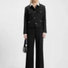 Regular-fit blazer in soft bouclé