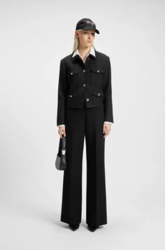 Regular-fit blazer in soft bouclé