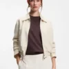 Regular-fit blazer in soft crepe