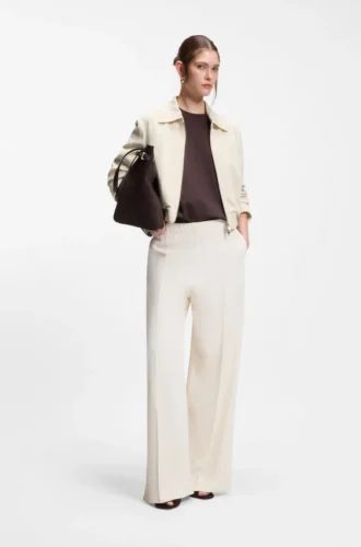 Regular-fit blazer in soft crepe