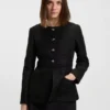 Regular-fit blazer in sparkling bouclé