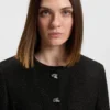Regular-fit blazer in sparkling bouclé