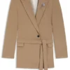 Regular-fit blazer in stretch melange fabric