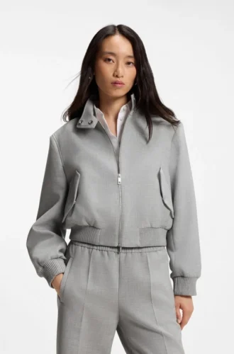 Regular-fit blazer in stretch twill