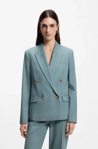 Regular-fit blazer in virgin wool