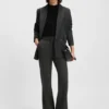 Regular-fit blazer with concealed closure