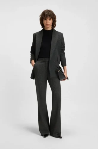 Regular-fit blazer with concealed closure