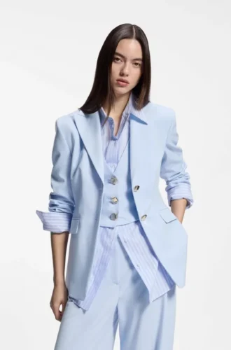Regular-fit blazer with gold-tone buttons