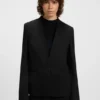 Regular-fit blazer with hardware button