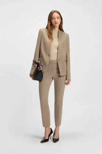 Regular-fit blazer with hardware button