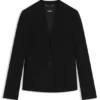 Regular-fit blazer with hardware button