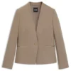 Regular-fit blazer with hardware button