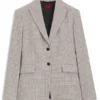 Regular-fit blazer with micro check