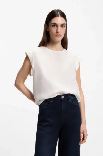 Regular-fit blouse in a T-shirt style