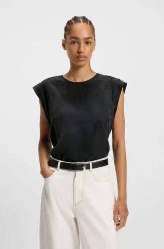 Regular-fit blouse in a T-shirt style