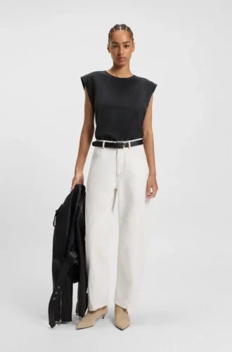 Regular-fit blouse in a T-shirt style