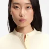 Regular-fit blouse in cotton poplin with concealed placket