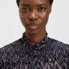 Regular-fit blouse in printed crepe Georgette