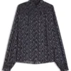 Regular-fit blouse in printed crepe Georgette