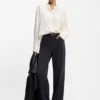 Regular-fit blouse in sandwashed silk