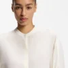 Regular-fit blouse in sandwashed silk