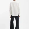 Regular-fit blouse in sandwashed silk