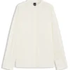 Regular-fit blouse in sandwashed silk