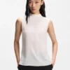 Regular-fit blouse in sandwashed silk with tie neck Regular-fit blouse in sandwashed silk with tie neck