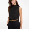 Regular-fit blouse in sandwashed silk with tie neck Regular-fit blouse in sandwashed silk with tie neck