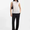 Regular-fit blouse in sandwashed silk with tie neck Regular-fit blouse in sandwashed silk with tie neck