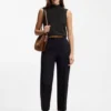 Regular-fit blouse in sandwashed silk with tie neck Regular-fit blouse in sandwashed silk with tie neck