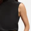 Regular-fit blouse in sandwashed silk with tie neck Regular-fit blouse in sandwashed silk with tie neck