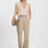Regular-fit blouse in stretch silk