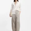 Regular-fit blouse in stretch silk
