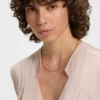 Regular-fit blouse in stretch silk