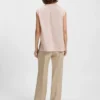 Regular-fit blouse in stretch silk