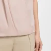 Regular-fit blouse in stretch silk
