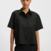 Regular-fit blouse in virgin wool