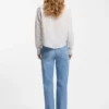 Regular-fit blouse with broken stripe