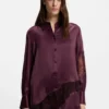 Regular-fit blouse with lace details