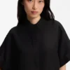Regular-fit blouse with rolled cuffs