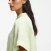 Regular-fit blouse with rolled cuffs