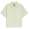 Regular-fit blouse with rolled cuffs