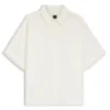 Regular-fit blouse with rolled cuffs