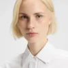 Regular-fit blouse with stacked-logo button