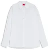 Regular-fit blouse with stacked-logo button